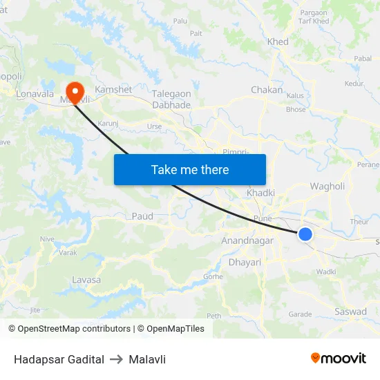 हडपसर गडीटाल to मालवली map