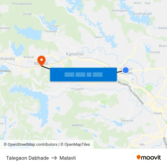 तालेगाव दाभाड़े to मालवली map