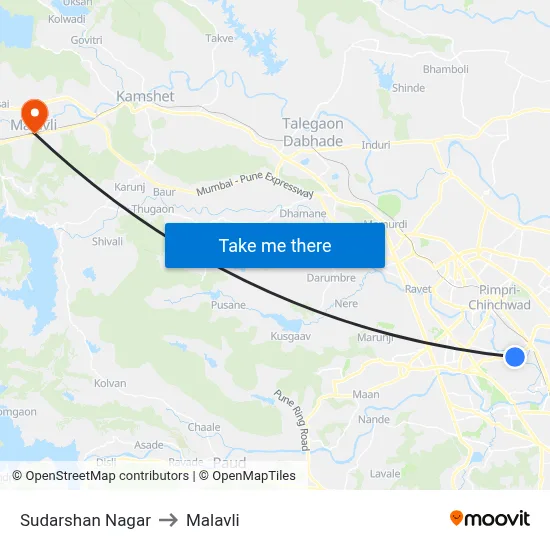 सुदर्शन नगर to मालवली map