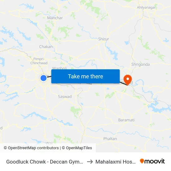 Goodluck Chowk - Deccan Gymkhana to महालक्ष्मी अस्पताल map