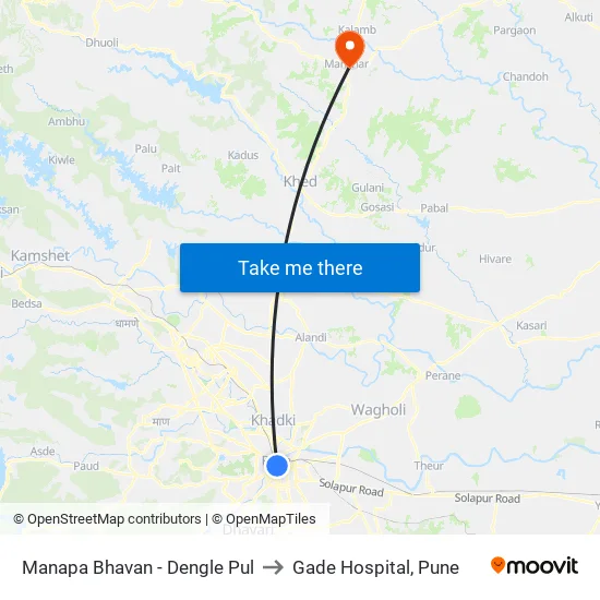 म.न.पा. डेंगले पूल to गडे अस्पताल, पुणे map