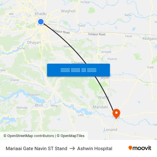 Mariaai Gate Navin ST Stand to Ashwin Hospital map