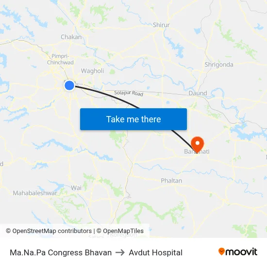 मा.न.पा कांग्रेस भवन to अवदुत अस्पताल map