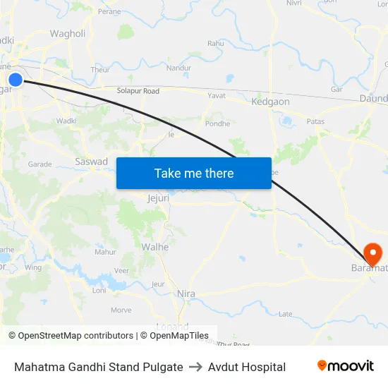 Mahatma Gandhi Stand Pulgate to अवदुत अस्पताल map