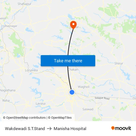 मरियाई गेट नवीन एसटी स्टैंड to मनीषा अस्पताल map
