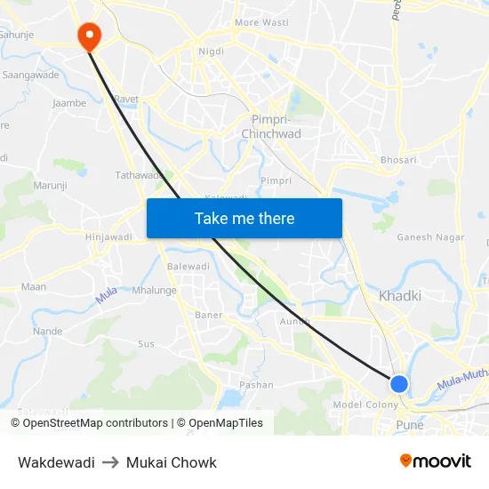 वाकडेवाडी to Mukai Chowk map