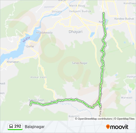 292 bus Line Map