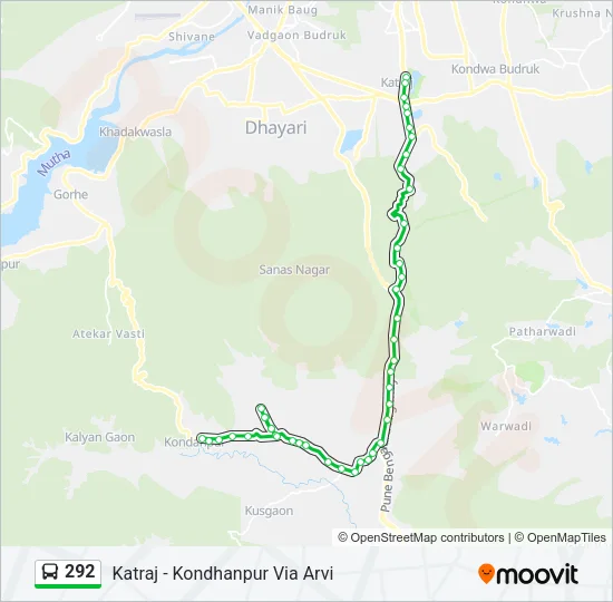 292 Bus Line Map