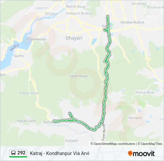 292 Bus Line Map