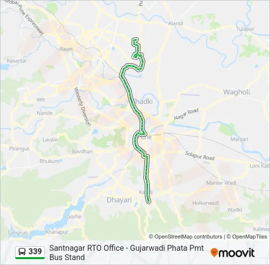 339 Bus Line Map