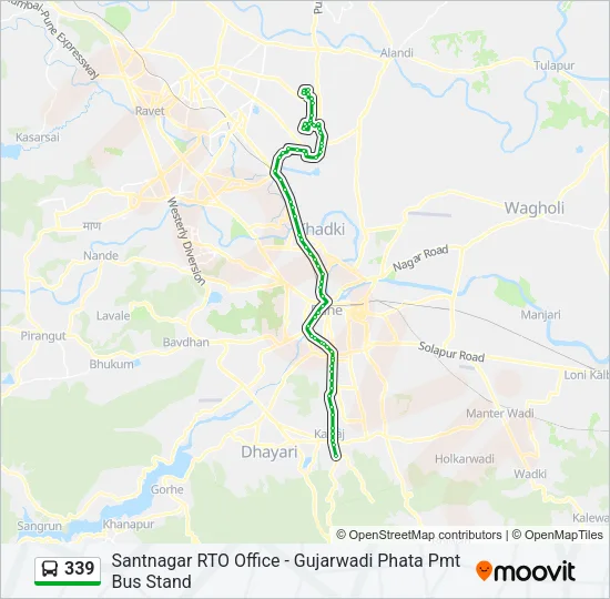 339 Bus Line Map