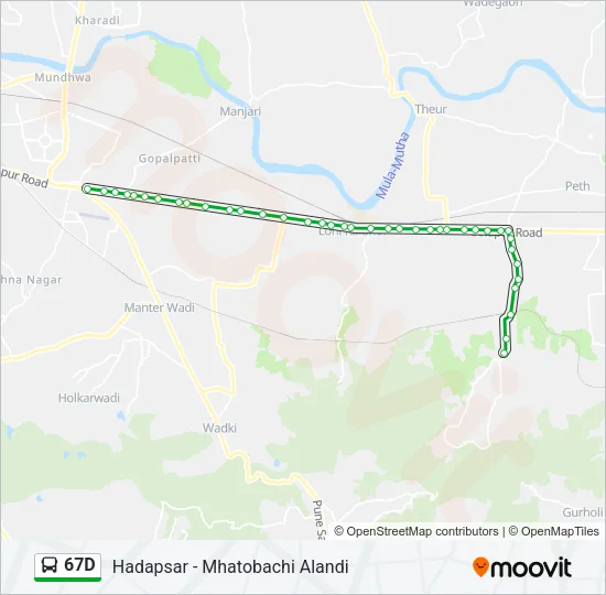 67D Bus Line Map