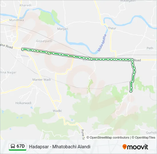 67D Bus Line Map