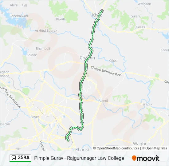 359A Bus Line Map