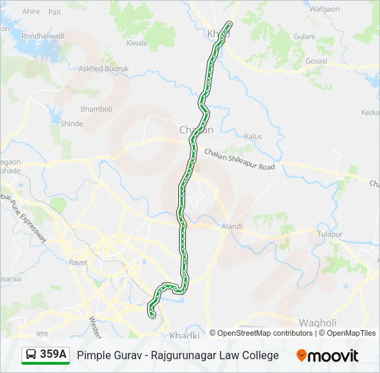359A Bus Line Map