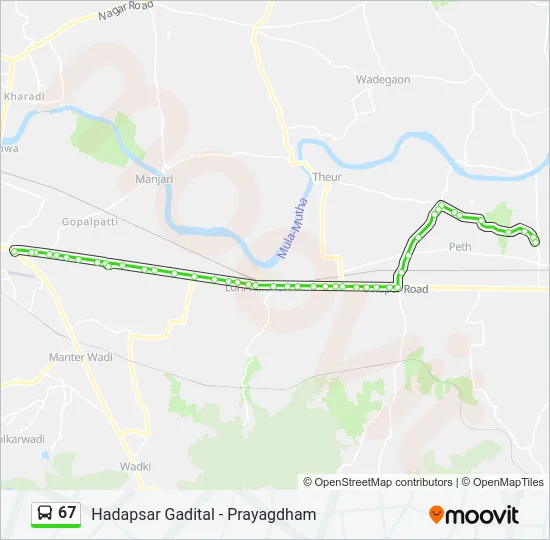67 Bus Line Map