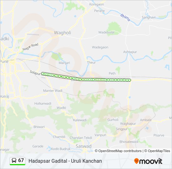 67 Bus Line Map