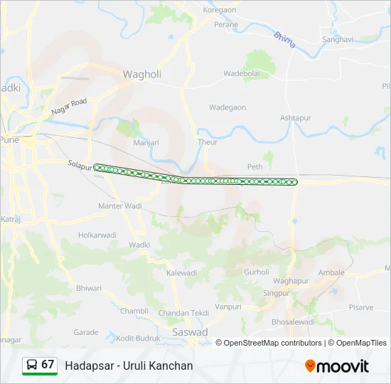 67 Bus Line Map
