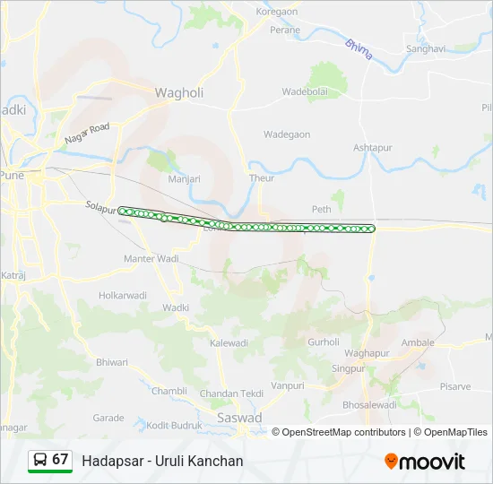67 Bus Line Map