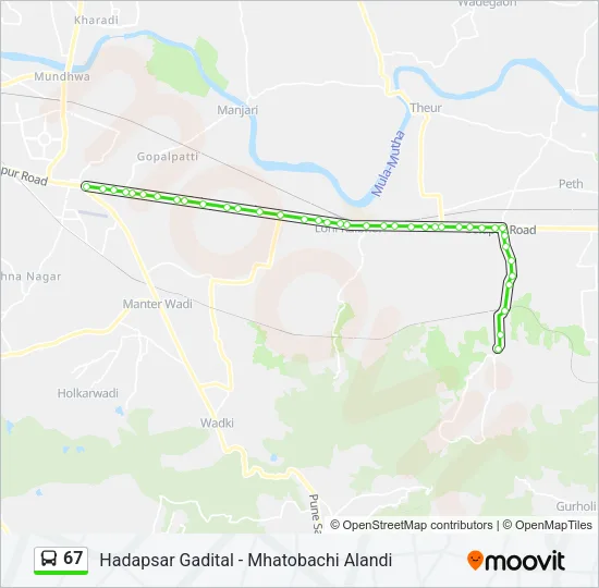 67 Bus Line Map