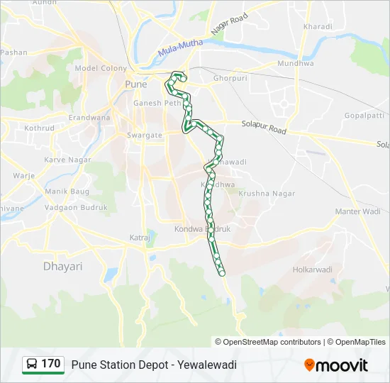 170 Bus Line Map