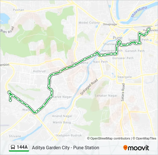 144A Bus Line Map