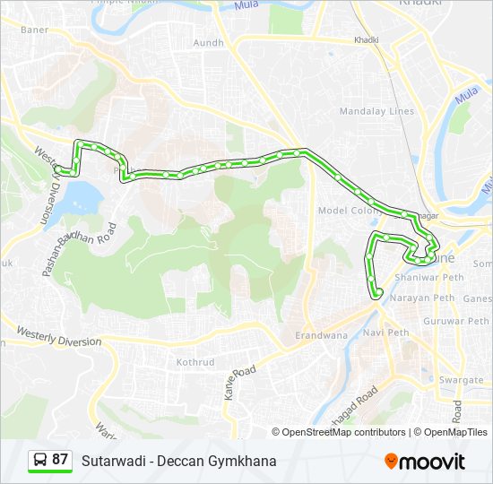 87 Bus Line Map