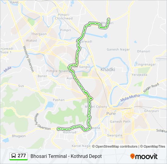 277 bus Line Map