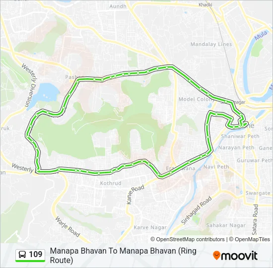 109 Bus Line Map