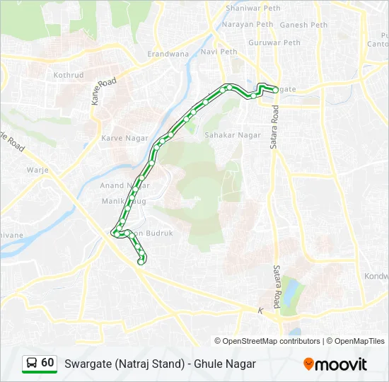 60 Bus Line Map