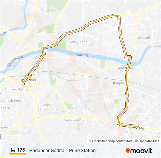 173 Route Schedules, Stops & Maps Hadapsar Gadital (Updated)