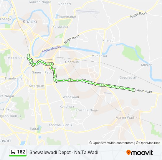 182 Bus Line Map