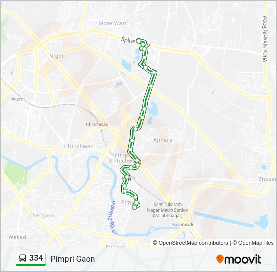 334 Bus Line Map