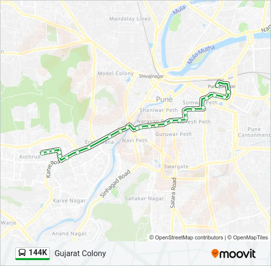 144K Bus Line Map