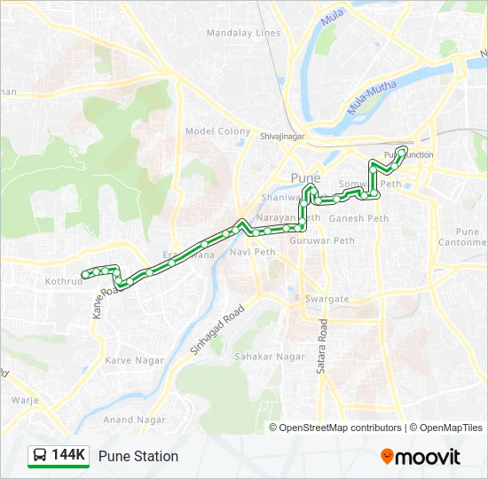 144K Bus Line Map