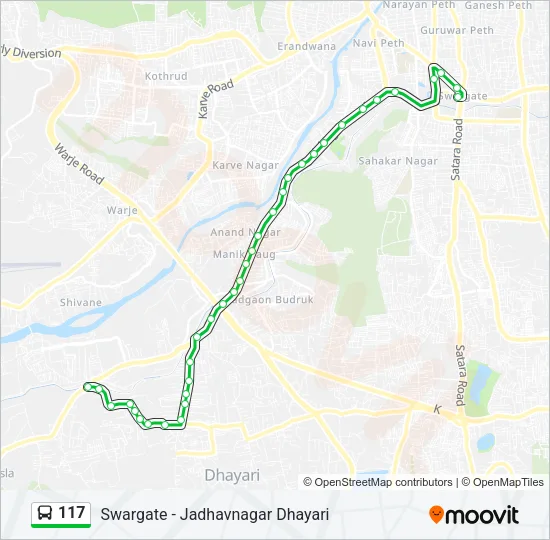 117 Bus Line Map