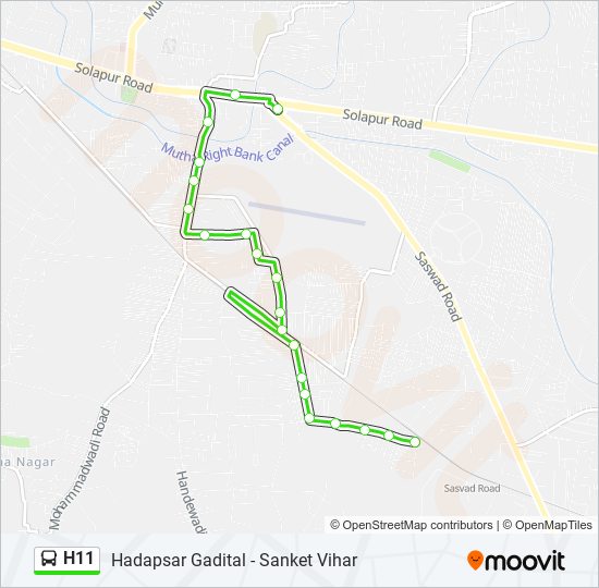 h11 Route Schedules, Stops & Maps Hadapsar Gadital (Updated)