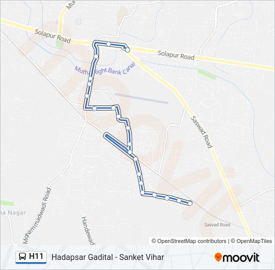 H11 bus Line Map