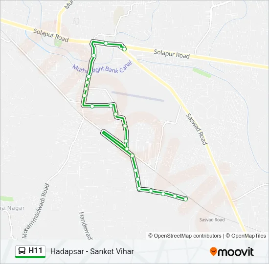 H11 Bus Line Map