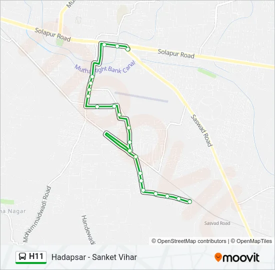 H11 Bus Line Map