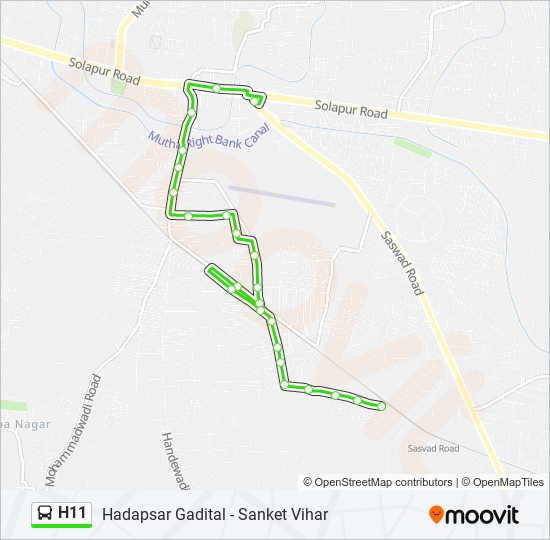 H11 Route Schedules Stops And Maps Hadapsar Gadital Updated 1628