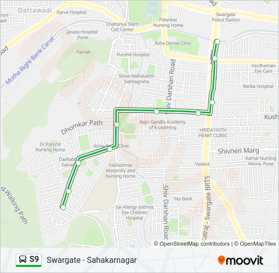 S9 Bus Line Map