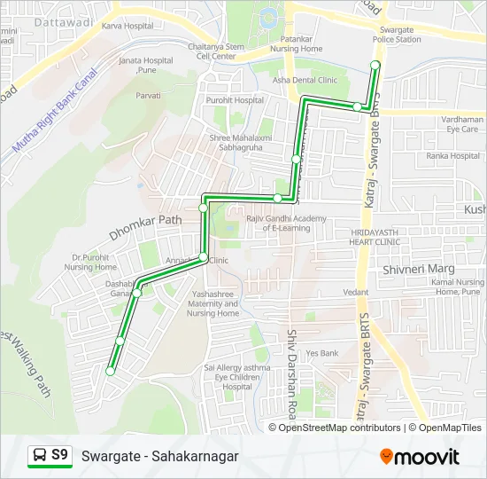 S9 Bus Line Map