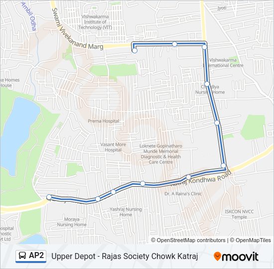 AP2 Bus Line Map