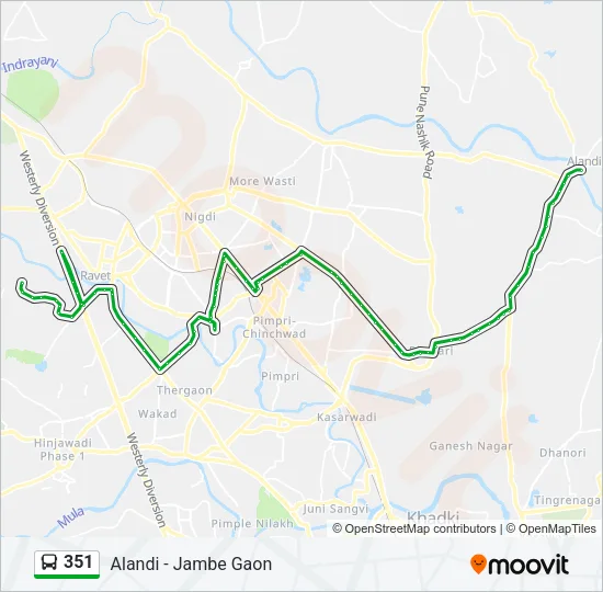 351 Bus Line Map