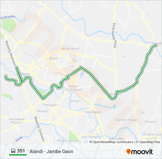 351 Bus Line Map