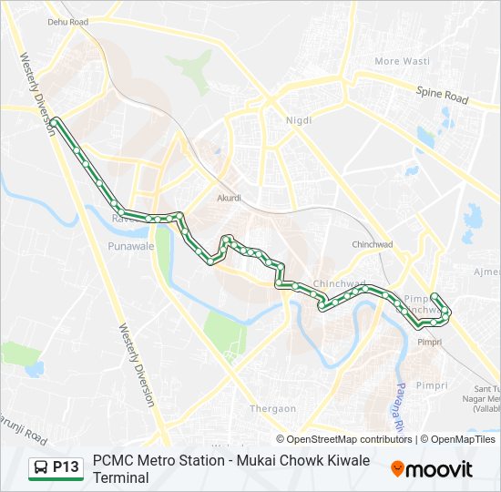 P13 bus Line Map