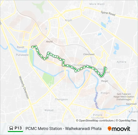 P13 Bus Line Map