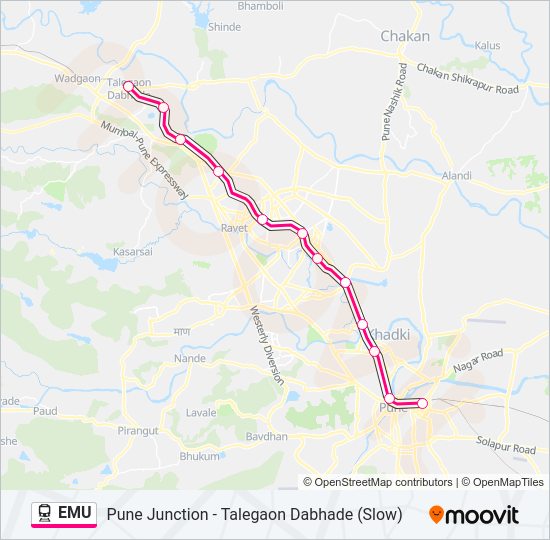 EMU Train Line Map
