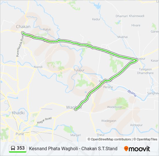 353 Bus Line Map